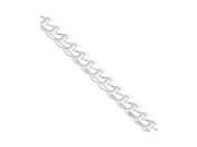 925 Sterling Silver 9mm wide Solid and Polished Curb Chain Bracelet