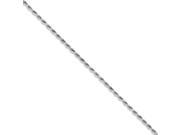 925Silver 1.75mm Polished Diamond cut Rope Chain Anklet Ankle Bracelet