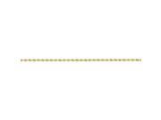 14K Yellow Gold 2mm wide Solid Rope Chain Anklet Ankle Bracelet