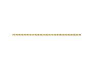 14K Yellow Gold 2.25mm wide Solid Rope Chain Anklet Ankle Bracelet
