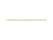 10K Yellow Gold 2mm Diamond cut Lightweight Rope Chain Anklet Ankle Bracelet
