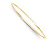 14K Yellow Gold 1.5mm wide Hollow and Polished Bangle Bracelet