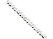 925 Sterling Silver 10.5mm wide Polished Solid Curb Chain Bracelet