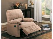 Light Brown Microfiber Recliner by Coaster Furniture