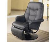 Leatherette Black Cushion Recliner by Coaster Furniture