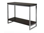 Jared Console Table Enamel Steel Tube In Black Metal By Winsome