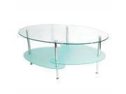 38 in. Wave Oval Coffee Table By Walker Edison