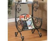 Magazine Rack in Silver Metal by Coaster Furniture