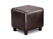 Accent Cube Brown Foot Stool by Coaster Furniture