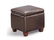 Dark Brown Accent Cube Ottoman by Coaster Furniture