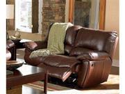 Clifford Double Reclining Love Seat in Brown Leather by Coaster Furniture