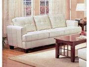 Samuel Collection Cream Leather Sofa by Coaster Furniture