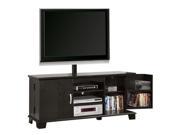 60 Wood TV Console with Mount and Storage Black By Walker Edison
