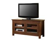 44 Full Door Wood TV Console Traditional Brown By Walker Edison