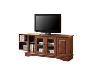 52 Media Storage Wood TV Console Traditional Brown By Walker Edison