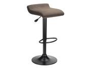 Marni Air Lift Stool Micro Fiber Seat Top Black And Stsain Finish By Winsome Wood