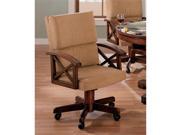 Cherry Upholstered Game Table Arm Chairs by Coaster