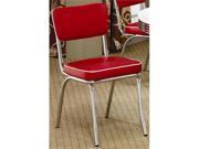 50 s Soda Fountain Chair Red Cushion Sold As a Pair by Coaster Furniture