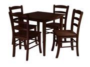 Groveland 5Pc Square Dining Table With 4 Chairs By Winsome Wood