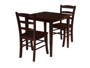 Groveland 3Pc Square Dining Table With 2 Chairs By Winsome Wood
