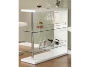 Contemporary Bar Table in White by Coaster Furniture