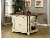 Large Scale Kitchen Island in a Buttermilk and Cherry Finish by Coaster Furniture