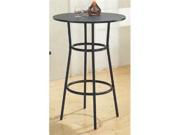 Black Metal Round Counter Height Bar Table by Coaster Furniture