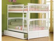 Columbia Bunk Full Full with Trundle White by Atlantic Furniture