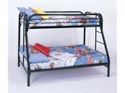 C Style Black Twin Over Full Bunk Bed by Coaster Furniture