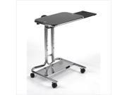 Laptop Cart with Mouse Pad in Chrome and Black Finish by Studio Designs