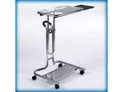 Laptop Cart With Mouse Pad in Chrome and Clear Finish by Studio Designs