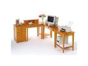 Winsome Wood Home Office Contemporary L Shape Computer Desk in Pine Finish 99555