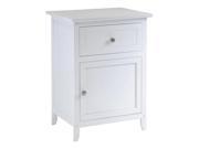 Night Stand Accent Table With Drawer And Cabinet For Storage By Winsome Wood