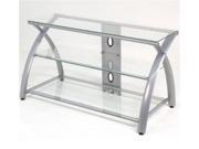 FUTURA TV STAND SILVER CLEAR BY STUDIO DESIGNS