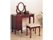 Traditional Vanity Set in Cherry Finish by Coaster Furniture