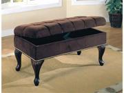 Dark Brown Storage Bench by Coaster Furniture