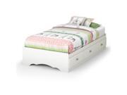 South Shore Tiara Twin Mates Kids Bed Pure White