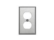 Leviton 84003 1 Gang Duplex Device Receptacle Wallplate Standard Size Device Mount Stainless Steel