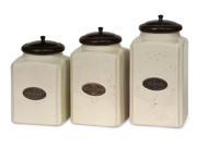 Ivory Canisters Set of 3