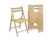 Natural Folding Chairs Set of 4 by Winsome Wood
