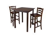 Parkland High Table with Ladder Back Stools by Winsome Wood