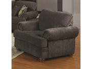 Traditional Styled Living Room Chair with Comfortable Cushions in Smokey Grey by Coaster