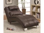 Contemporary Living Room Chaise with Sophisticated Modern Look in Brown by Coaster