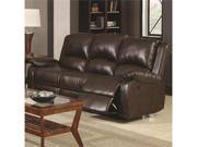 Casual Three Seat Reclining Sofa in Brown by Coaster
