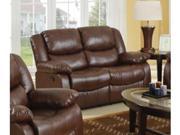 Bonded Leather Match Loveseat w Motion in Brown by Acme Furniture
