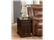 Chairside End Table in Sable Stain Finish Signature Design by Ashley Furniture