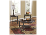 Occasional Table Set in Rustic Brown Signature Design by Ashley Furniture Set of 3