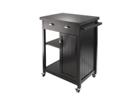 Winsome Wood 20727 Timber Kitchen Cart Black