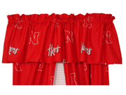 Nebraska Printed Curtain Valance 84 x 15 by College Covers