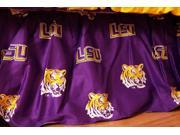 LSU Printed Dust Ruffle Full by College Covers